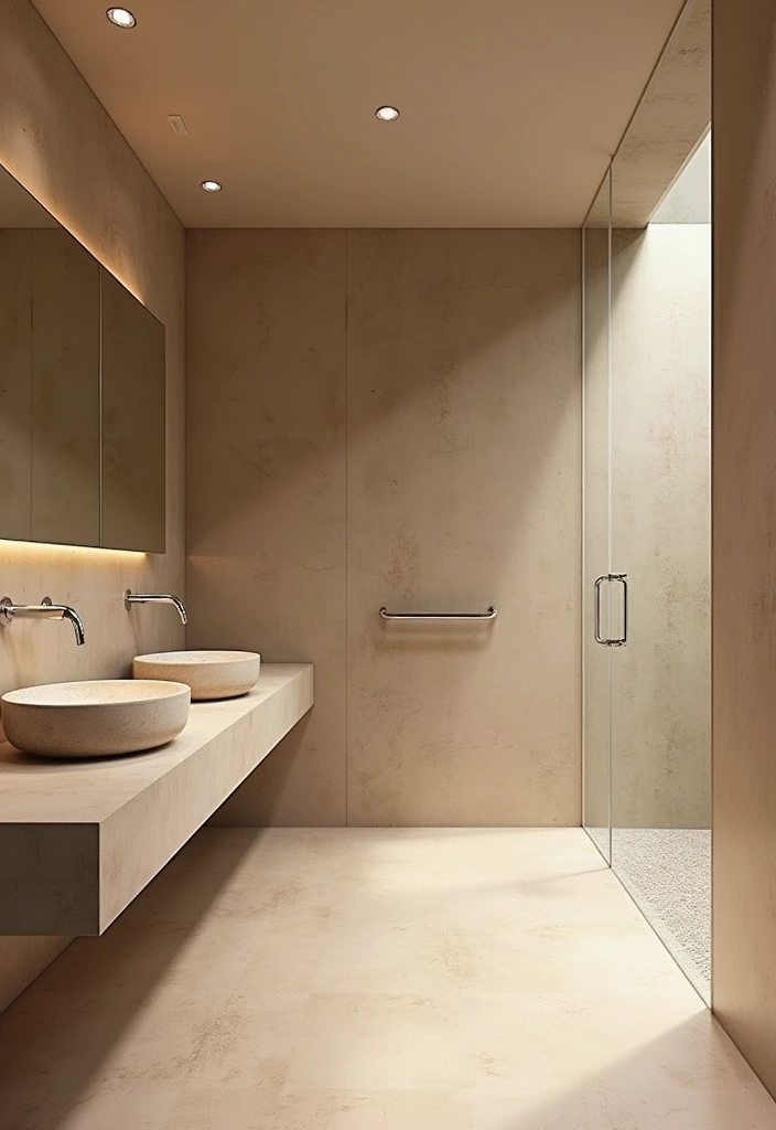 25 Beige Countertops Bathroom Ideas That Feel Warm and Elegant - 10. Zen-Inspired Minimalism