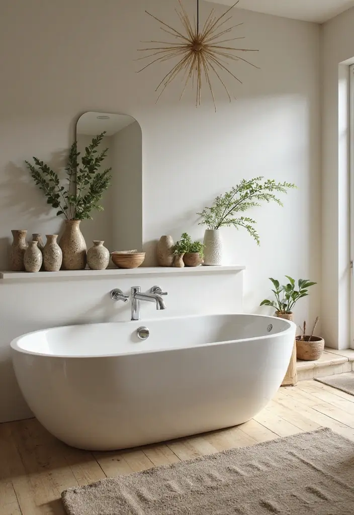 27 African Bathroom Decor Ideas With Cultural Beauty - 11. Ceramic Accents