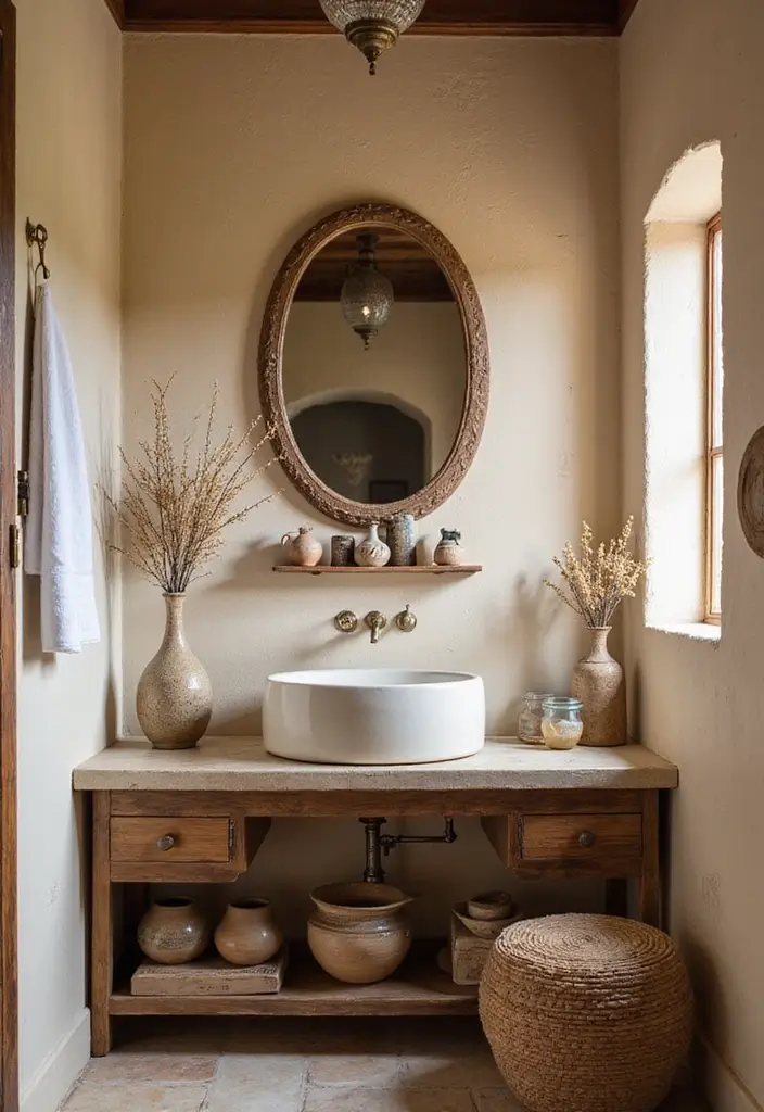 27 African Bathroom Decor Ideas With Cultural Beauty - 14. Handmade Pottery