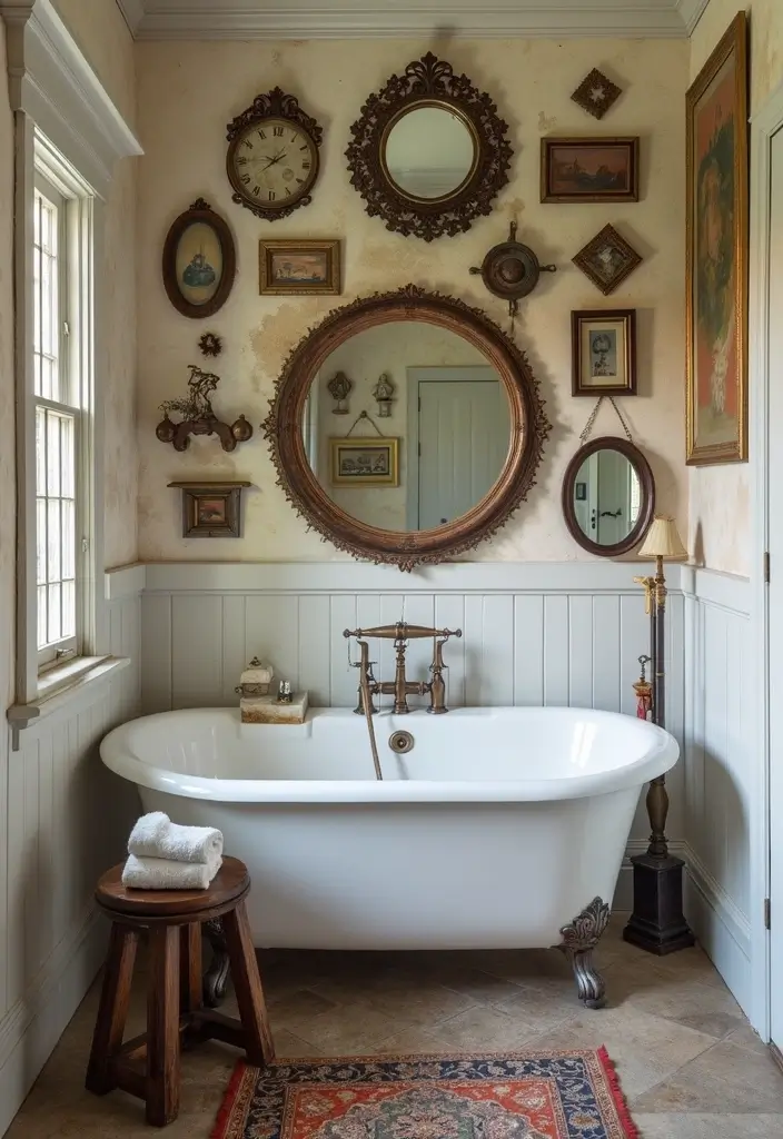 27 African Bathroom Decor Ideas With Cultural Beauty - 21. Vintage Finds