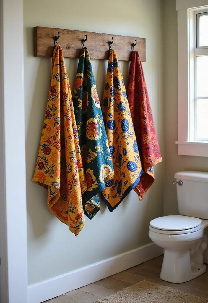 27 African Bathroom Decor Ideas With Cultural Beauty - 6. African-Inspired Towels