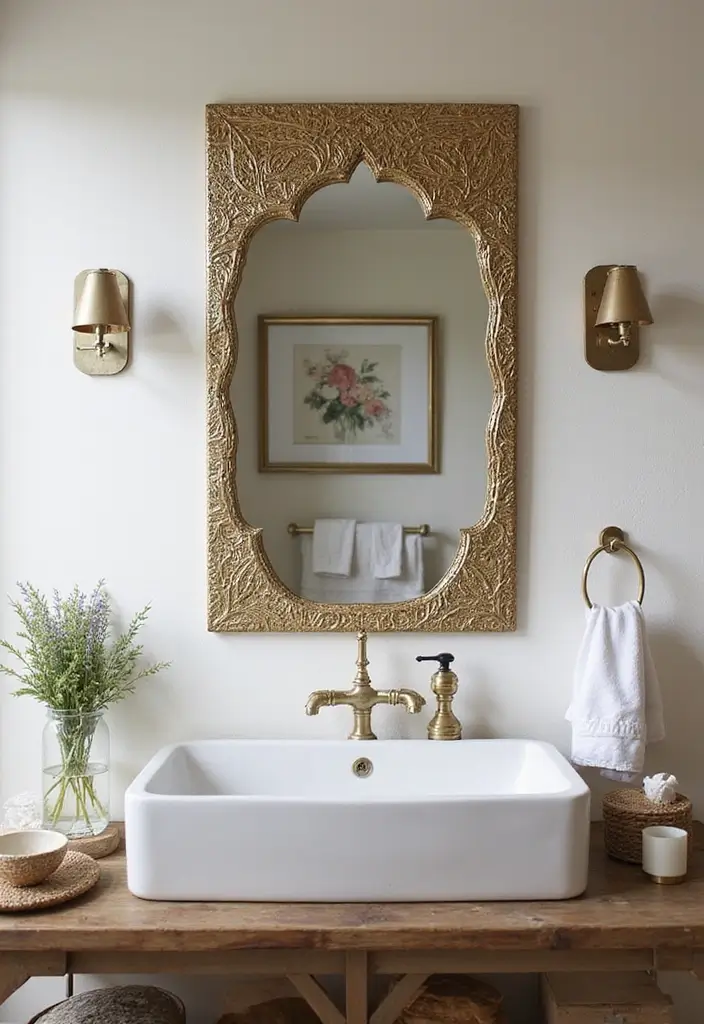27 African Bathroom Decor Ideas With Cultural Beauty - 7. Decorative Mirrors