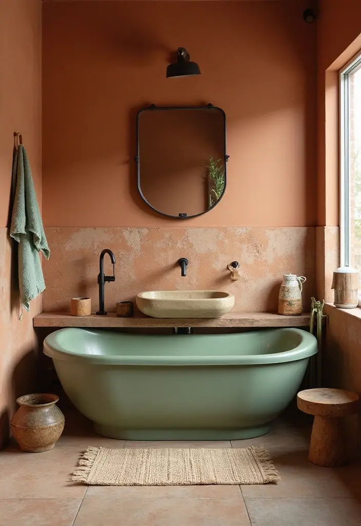 27 African Bathroom Decor Ideas With Cultural Beauty - 8. Earthy Color Palettes