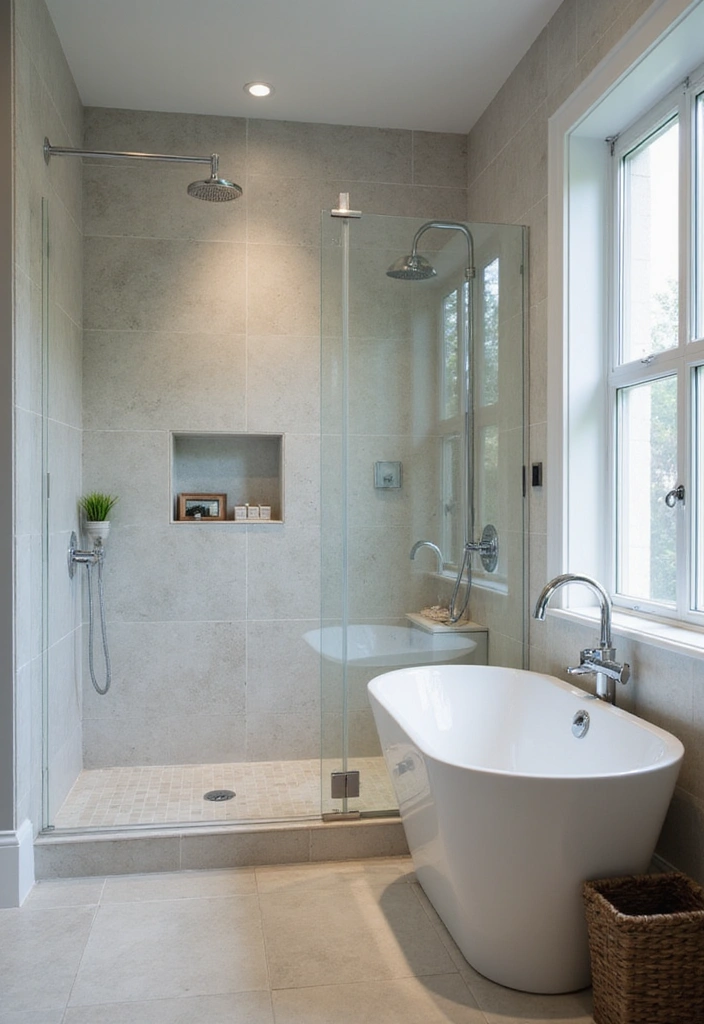 27 Bathroom Ideas Shower and Bath Combos That Work Perfectly - 15. High-Tech Features