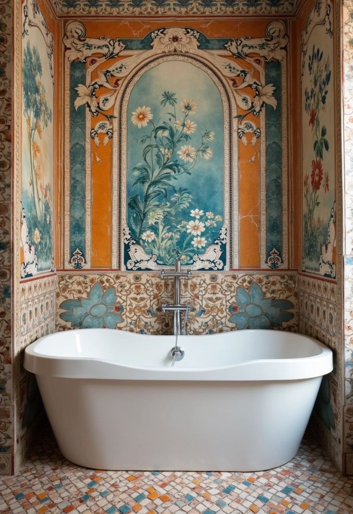 27 Bathroom Ideas Shower and Bath Combos That Work Perfectly - 16. Artistic Tile Patterns