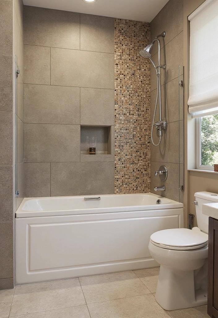 27 Bathroom Ideas Shower and Bath Combos That Work Perfectly - 23. Textured Accents
