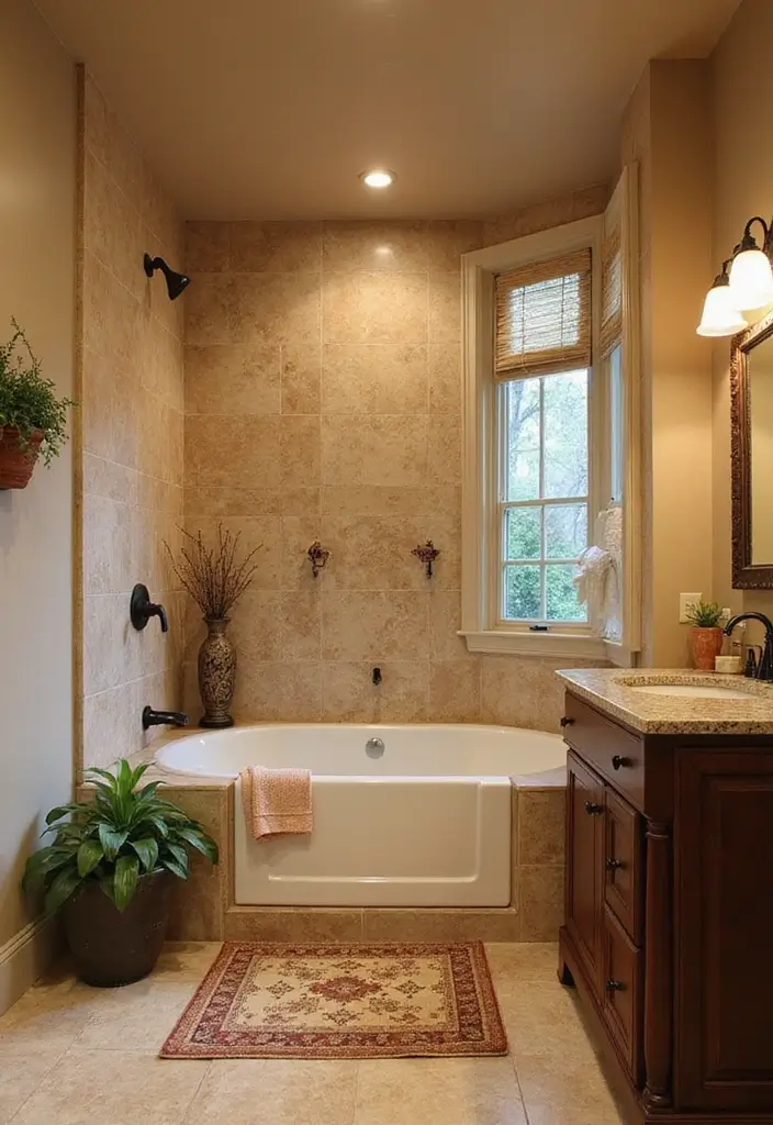27 Bathroom Ideas Shower and Bath Combos That Work Perfectly - 5. Cozy Nook