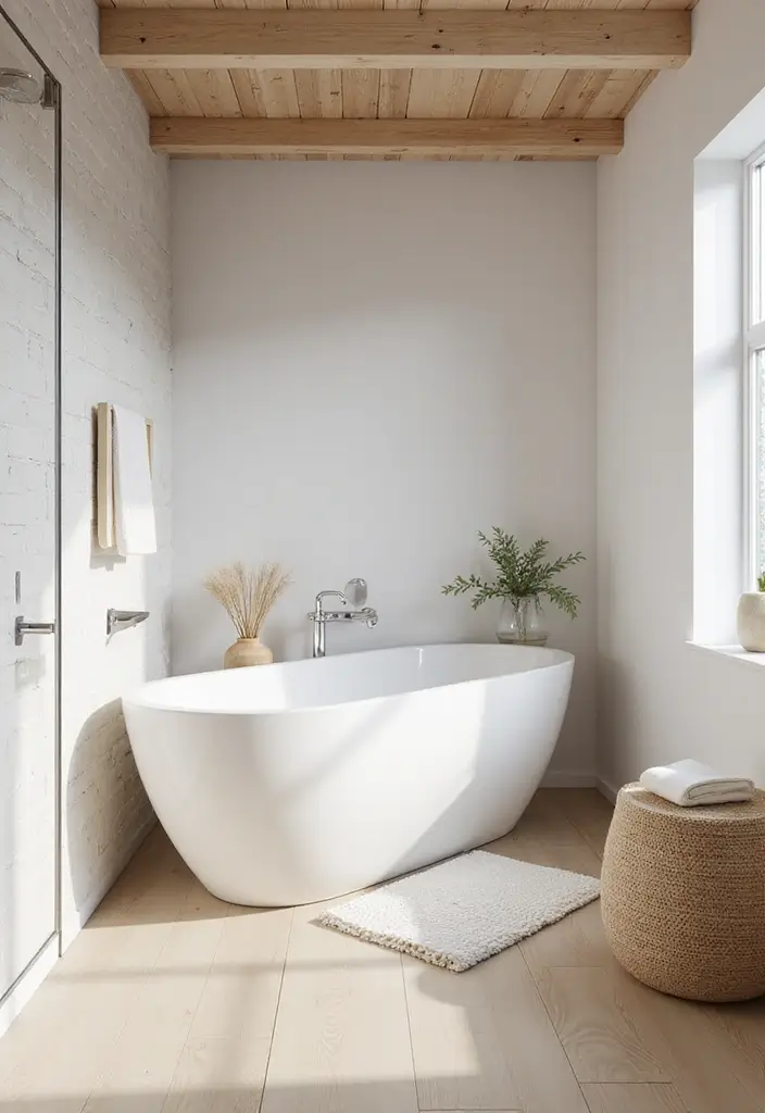 27 Bathroom Ideas Shower and Bath Combos That Work Perfectly - 7. Scandinavian Serenity