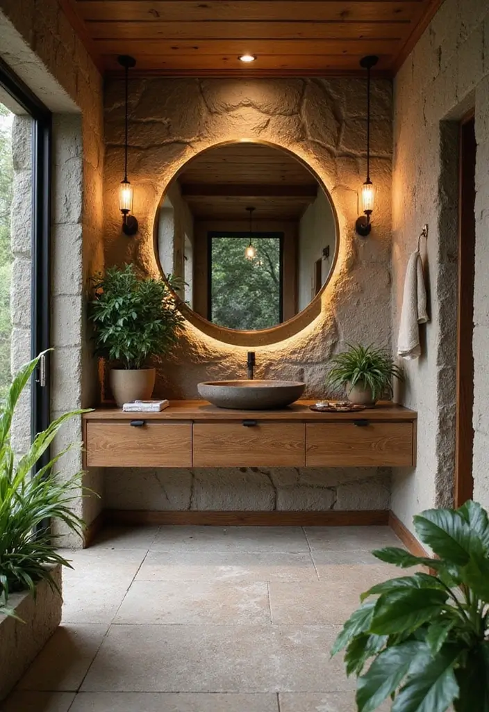 27 Cute Bathroom Aesthetic Ideas That Make Mornings Better - 1. Earthy Materials