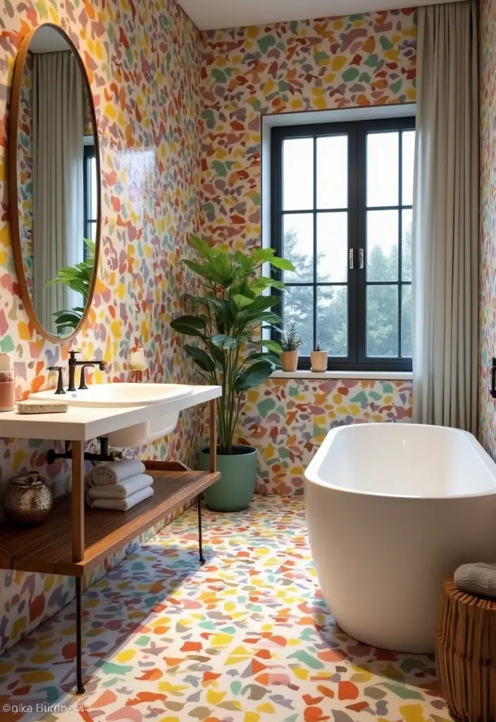 27 Cute Bathroom Aesthetic Ideas That Make Mornings Better - 18. Creative Tile Designs