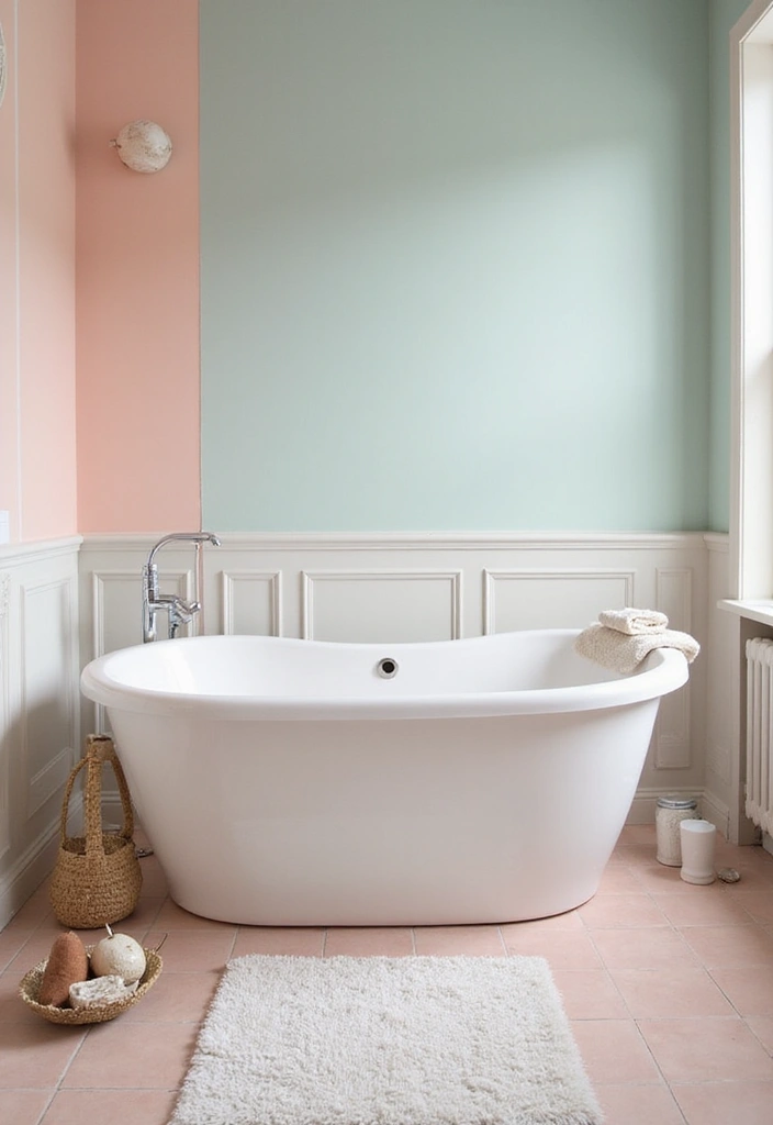 27 Cute Bathroom Aesthetic Ideas That Make Mornings Better - 2. Soft Color Palettes