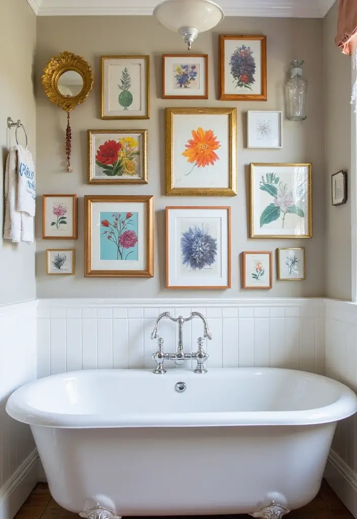 27 Cute Bathroom Aesthetic Ideas That Make Mornings Better - 7. Artistic Touches
