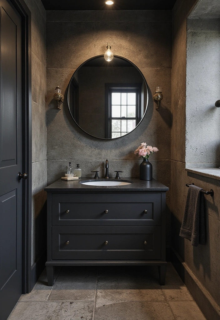 27 Half Bathroom Paint Ideas That Make a Big Impact - 15. Industrial Edge