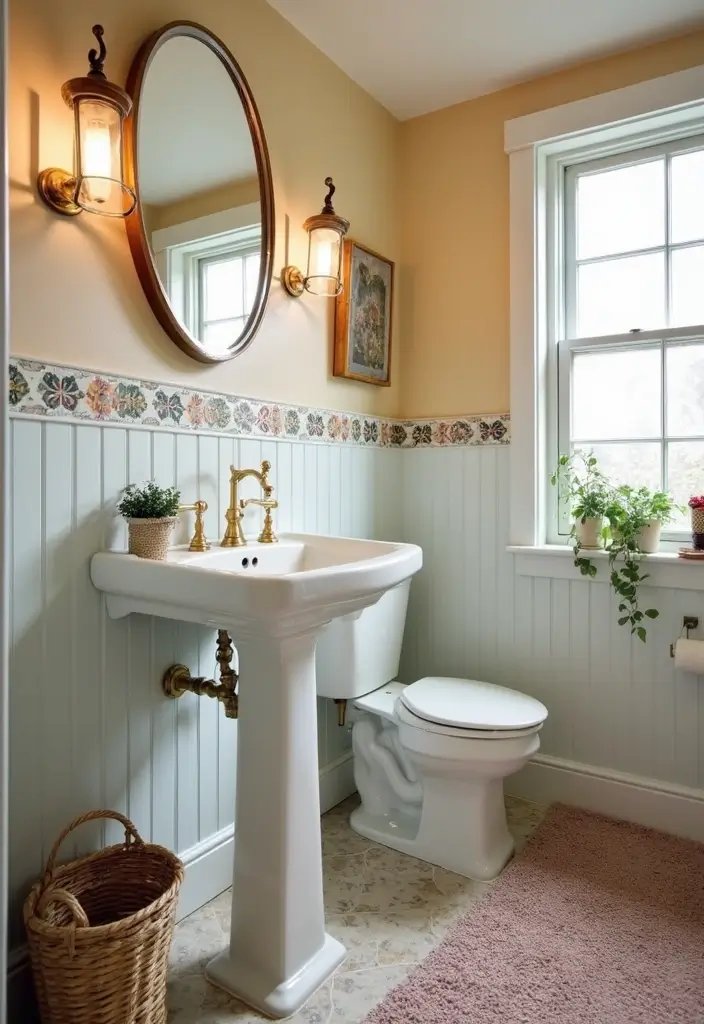 27 Half Bathroom Paint Ideas That Make a Big Impact - 22. Little Details Matter