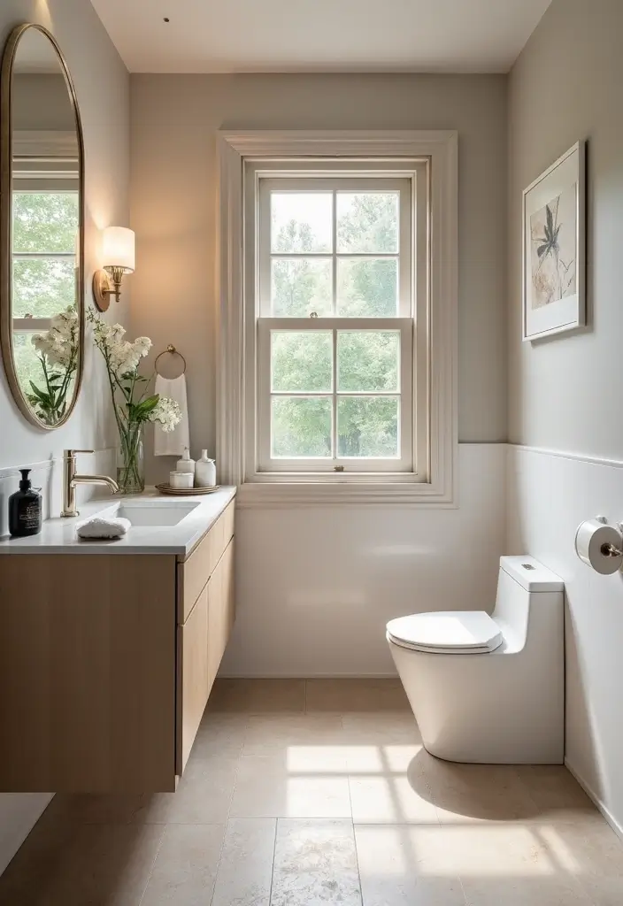 27 Half Bathroom Paint Ideas That Make a Big Impact - 23. Understated Elegance