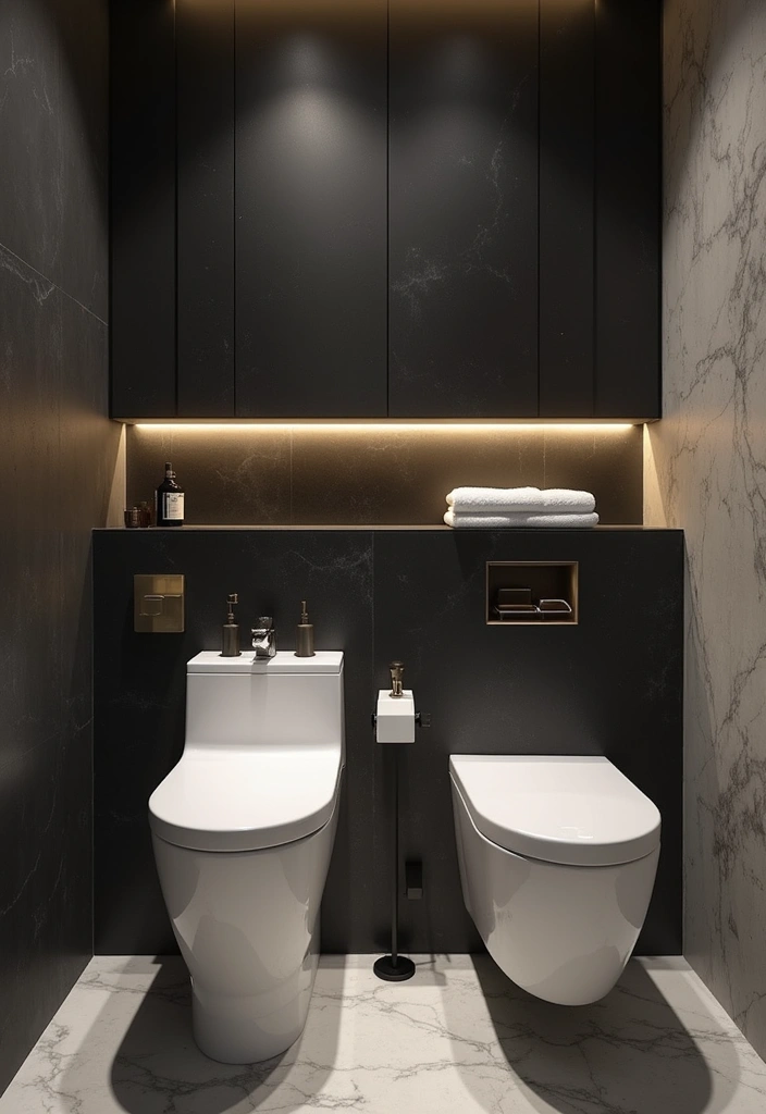 27 Half Bathroom Paint Ideas That Make a Big Impact - 5. Dark Charcoal
