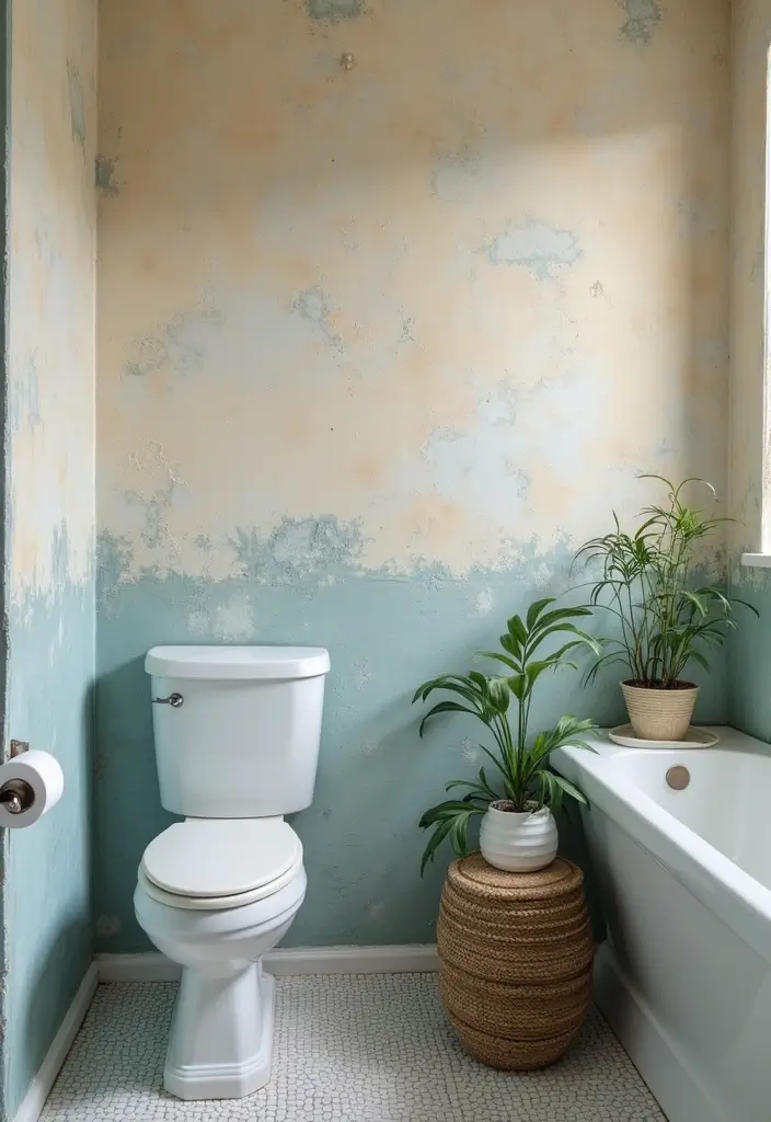 27 Half Bathroom Paint Ideas That Make a Big Impact - 8. Textured Finishes