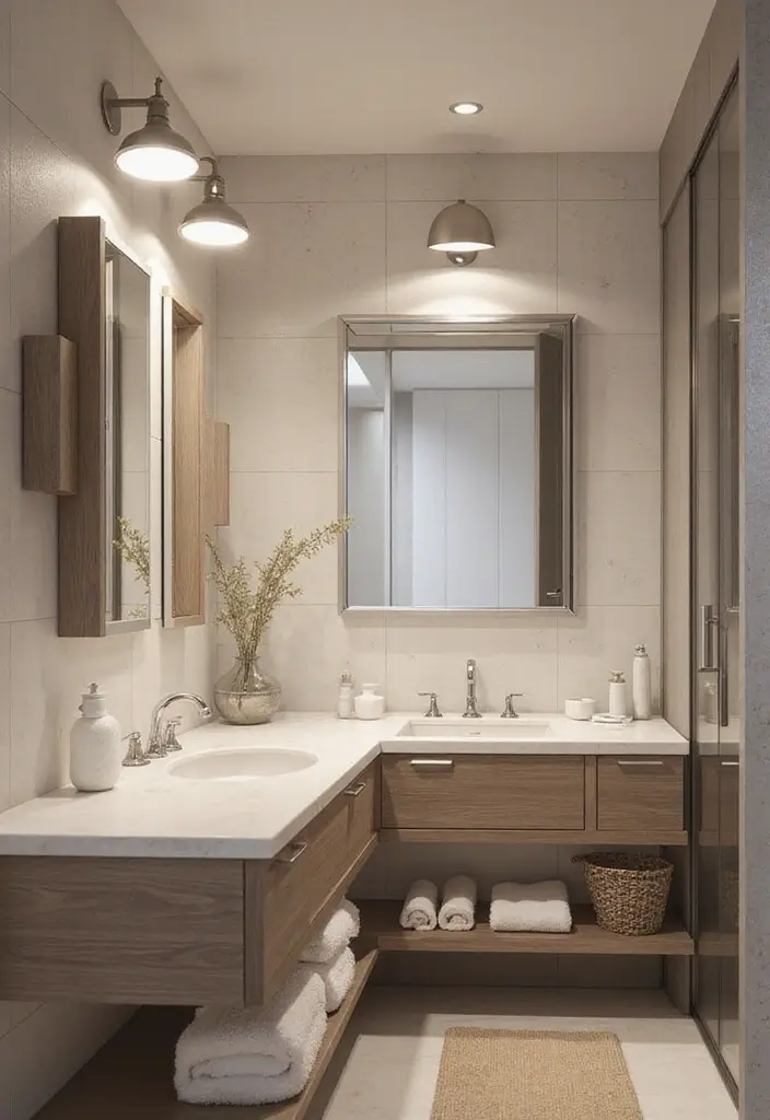 27 Light Bathroom Ideas That Feel Airy and Bright - 11. Light Fixtures
