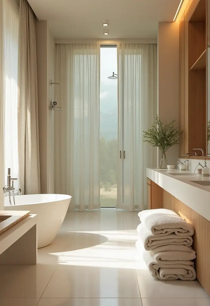 27 Light Bathroom Ideas That Feel Airy and Bright - 23. Spa-like Touches