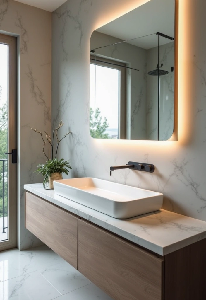 27 Light Bathroom Ideas That Feel Airy and Bright - 26. Smart Technology