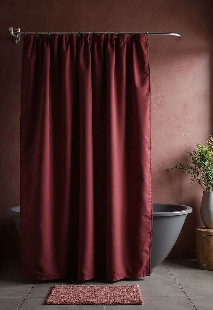 27 Moody Bathroom Decor Ideas With Spa Energy - 11. Luxurious Shower Curtains