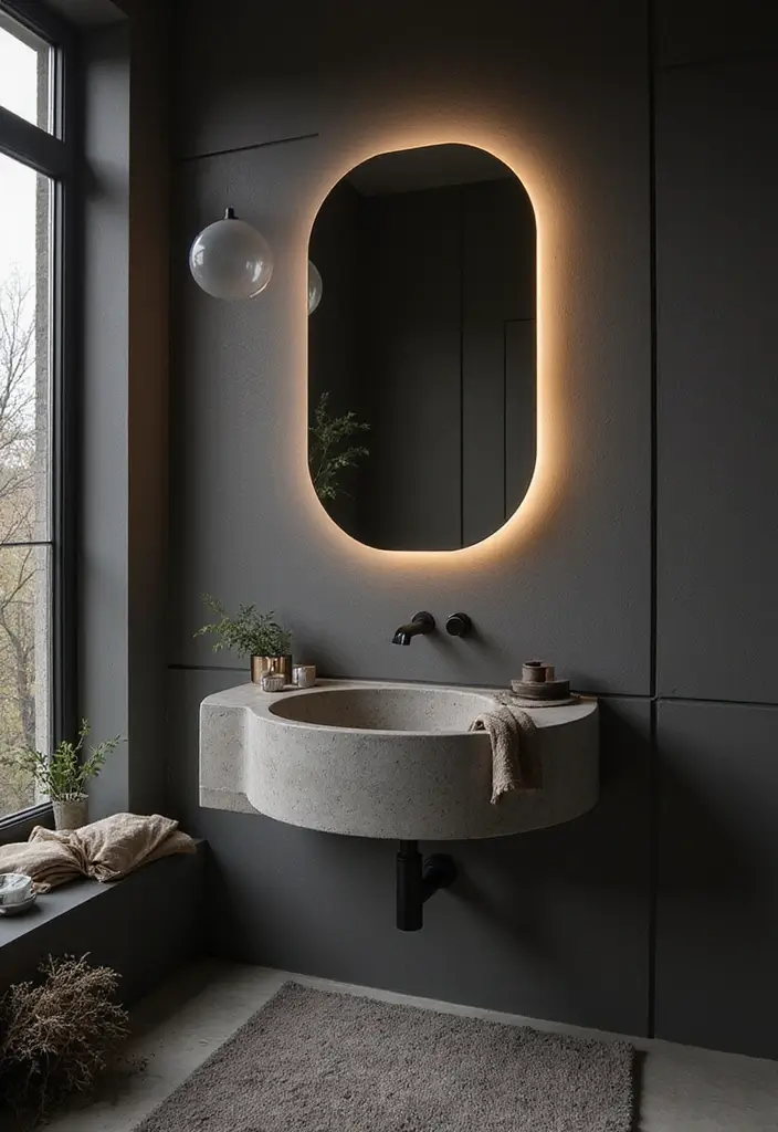 27 Moody Bathroom Decor Ideas With Spa Energy - 14. Unique Sink Designs