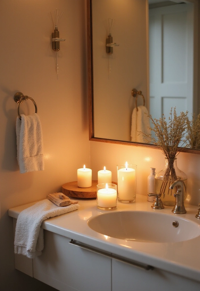 27 Moody Bathroom Decor Ideas With Spa Energy - 16. Soft Ambient Fragrances