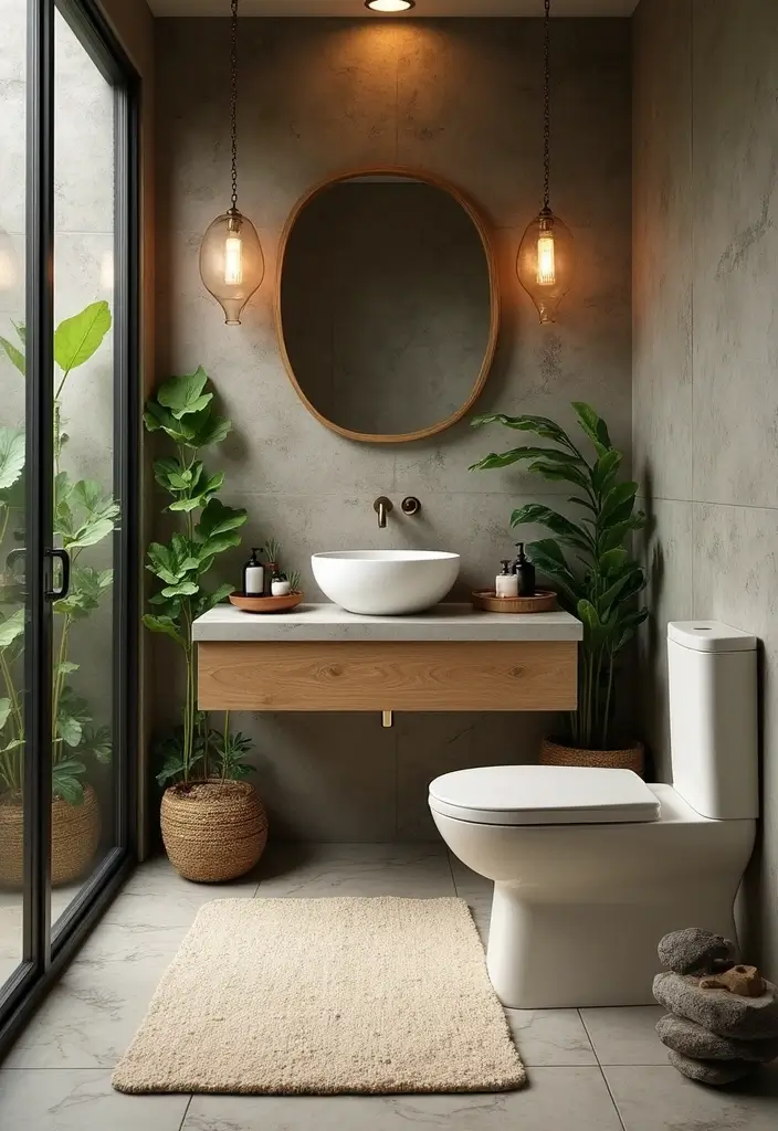 27 Moody Bathroom Decor Ideas With Spa Energy - 23. Zen Elements