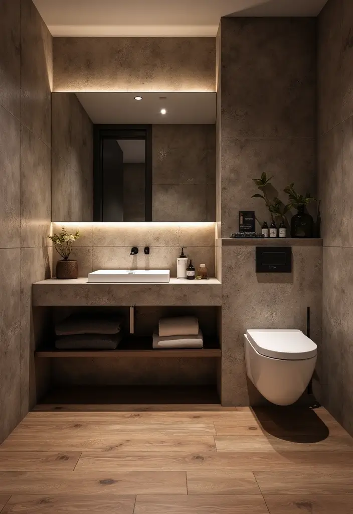 27 Moody Bathroom Decor Ideas With Spa Energy - 24. Rich Flooring Choices