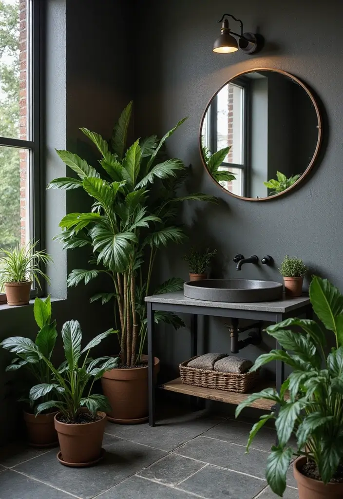 27 Moody Bathroom Decor Ideas With Spa Energy - 8. Spa-Inspired Plants