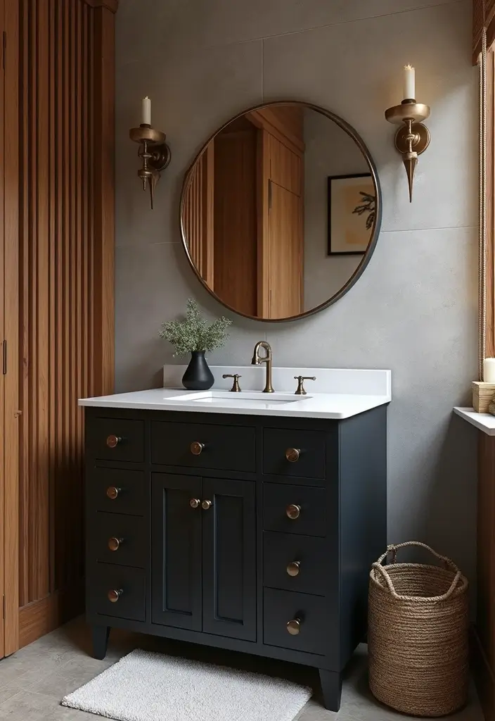 27 Painted Bathroom Vanity Colors That Instantly Refresh Your Space - 10. Classic Black