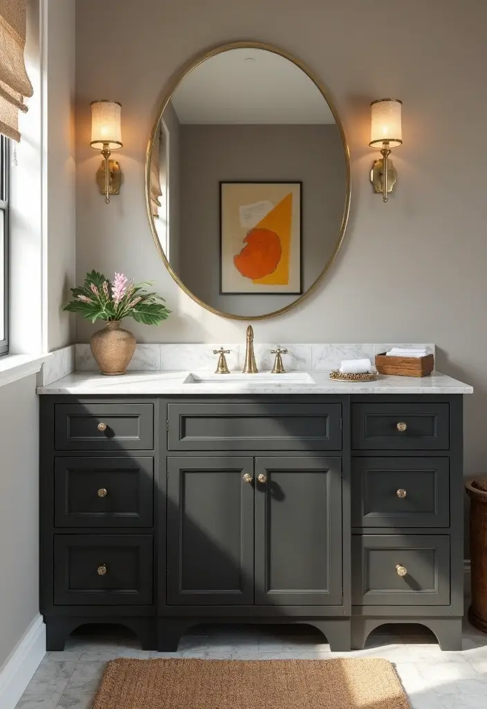 27 Painted Bathroom Vanity Colors That Instantly Refresh Your Space - 13. Warm Charcoal