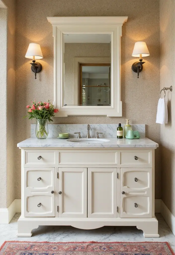 27 Painted Bathroom Vanity Colors That Instantly Refresh Your Space - 27. Soft Ivory