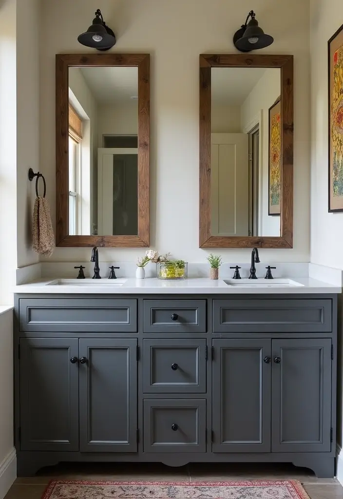 27 Painted Bathroom Vanity Colors That Instantly Refresh Your Space - 3. Charcoal Gray
