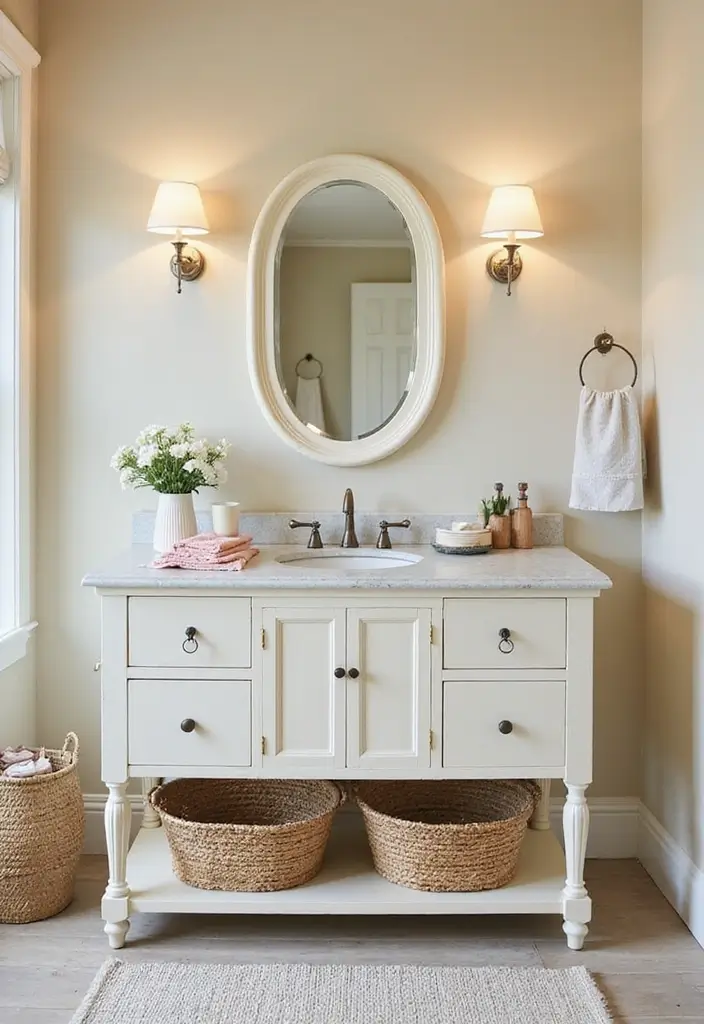 27 Painted Bathroom Vanity Colors That Instantly Refresh Your Space - 4. Creamy Vanilla