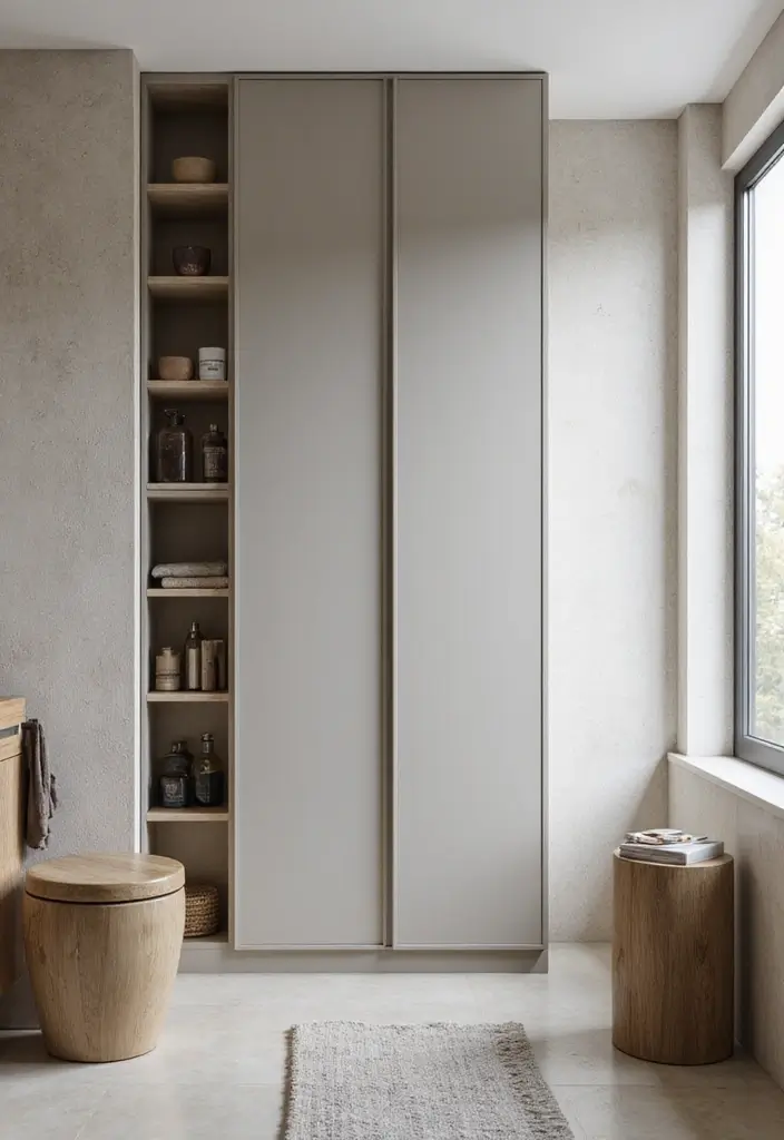 27 Small Bathroom Cabinet Ideas That Add Storage - 13. Sliding Door Cabinets