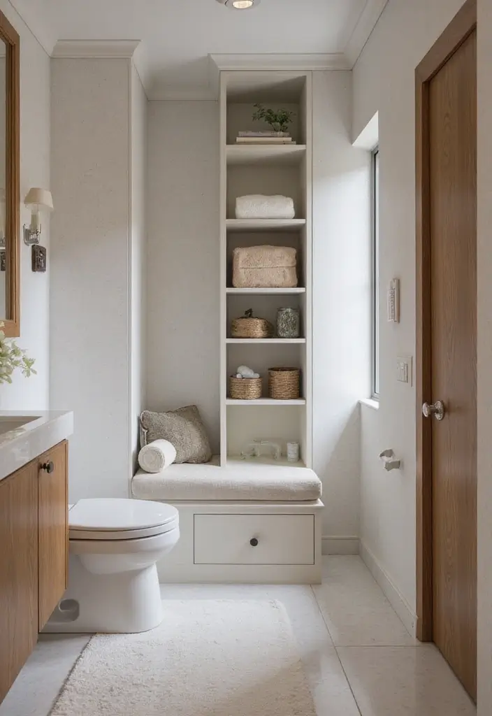 27 Small Bathroom Cabinet Ideas That Add Storage - 6. Multi-Functional Furniture