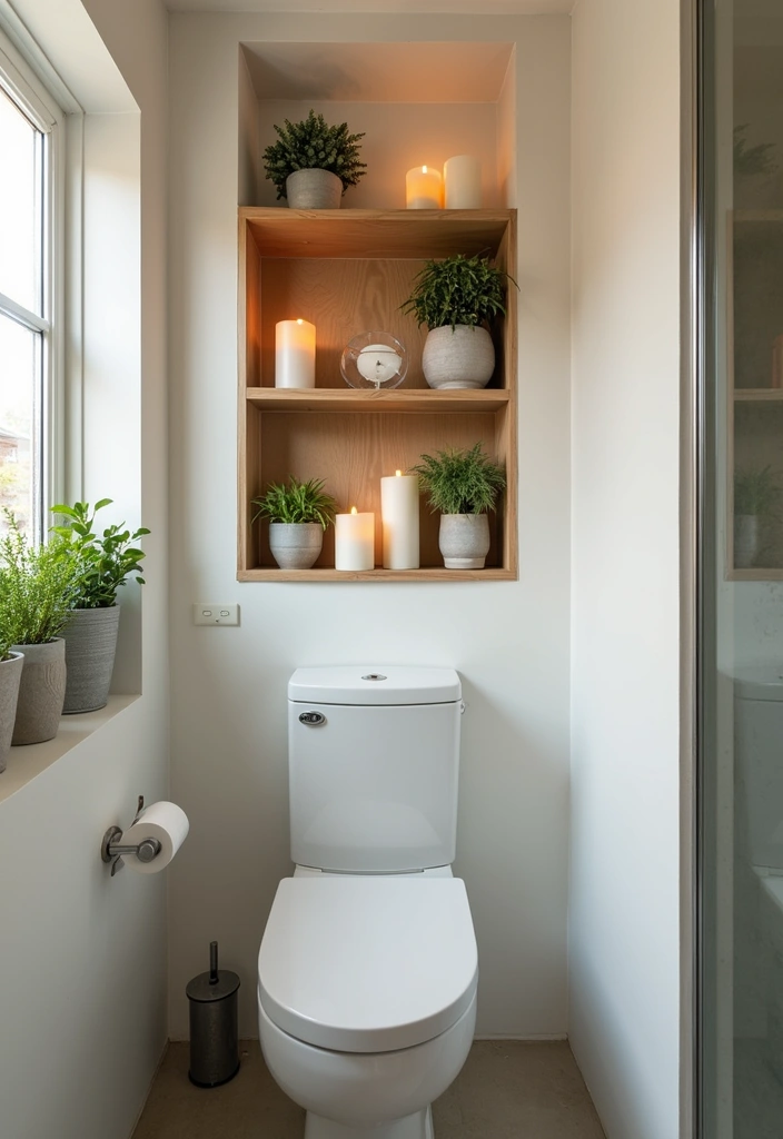 27 Small Bathroom Cabinet Ideas That Add Storage - 8. Wall-Mounted Shelving