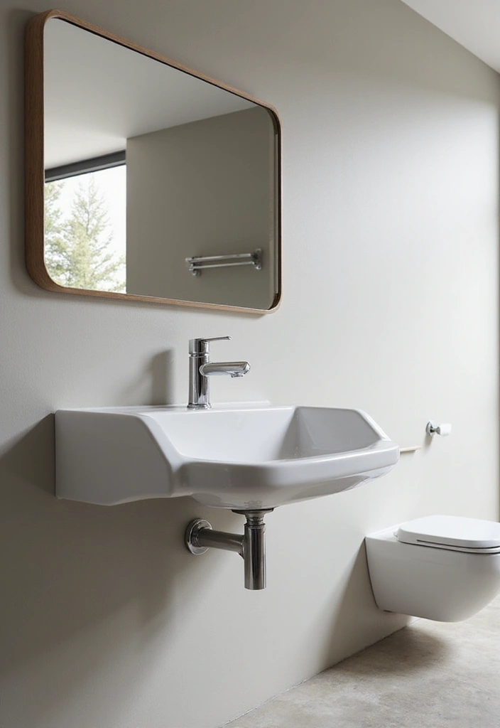 27 Small Bathroom Sink Ideas That Save Space Stylishly - 1. Wall-Mounted Sinks