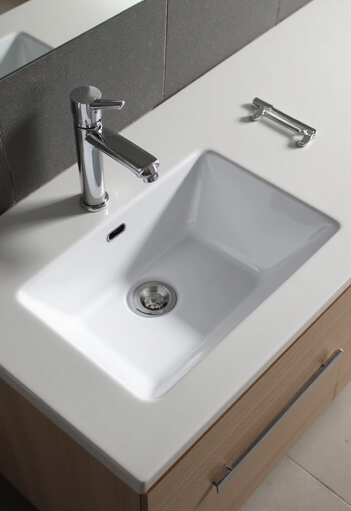 27 Small Bathroom Sink Ideas That Save Space Stylishly - 20. Compact Drop-In Sinks