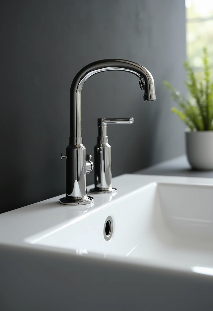 27 Small Bathroom Sink Ideas That Save Space Stylishly - 25. Stylish Sink Faucets