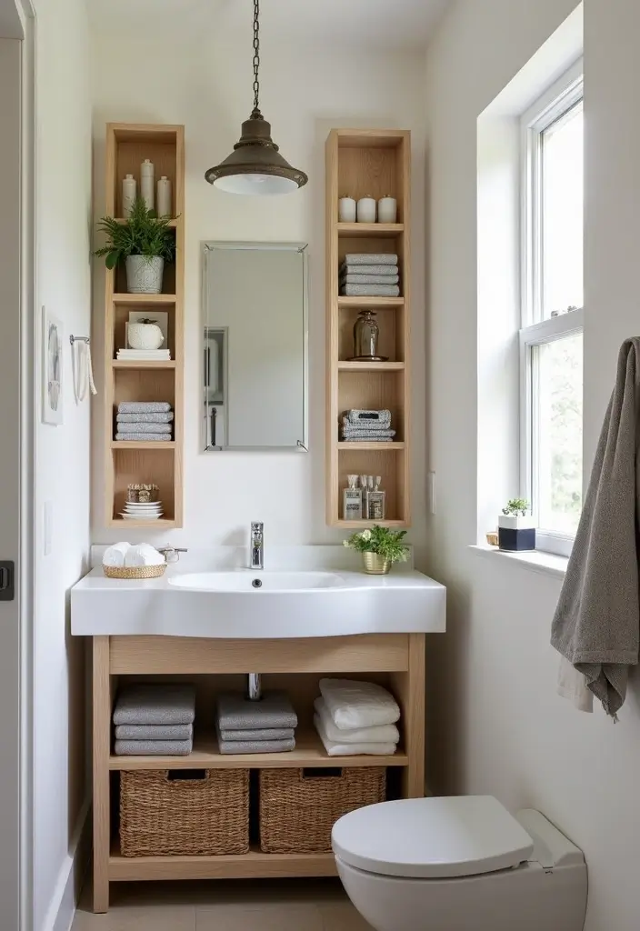 27 Small Victorian Bathroom Designs That Feel Classic - 12. Hidden Storage Solutions