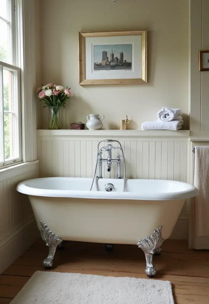 27 Small Victorian Bathroom Designs That Feel Classic - 2. Elegant Freestanding Bathtubs