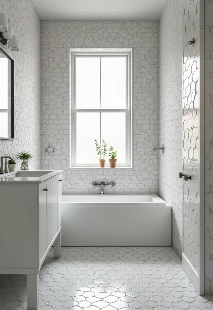 27 Subway Tile Bathroom Wall Designs That Never Go Out of Style - 10. Subway Tiles in Unusual Shapes