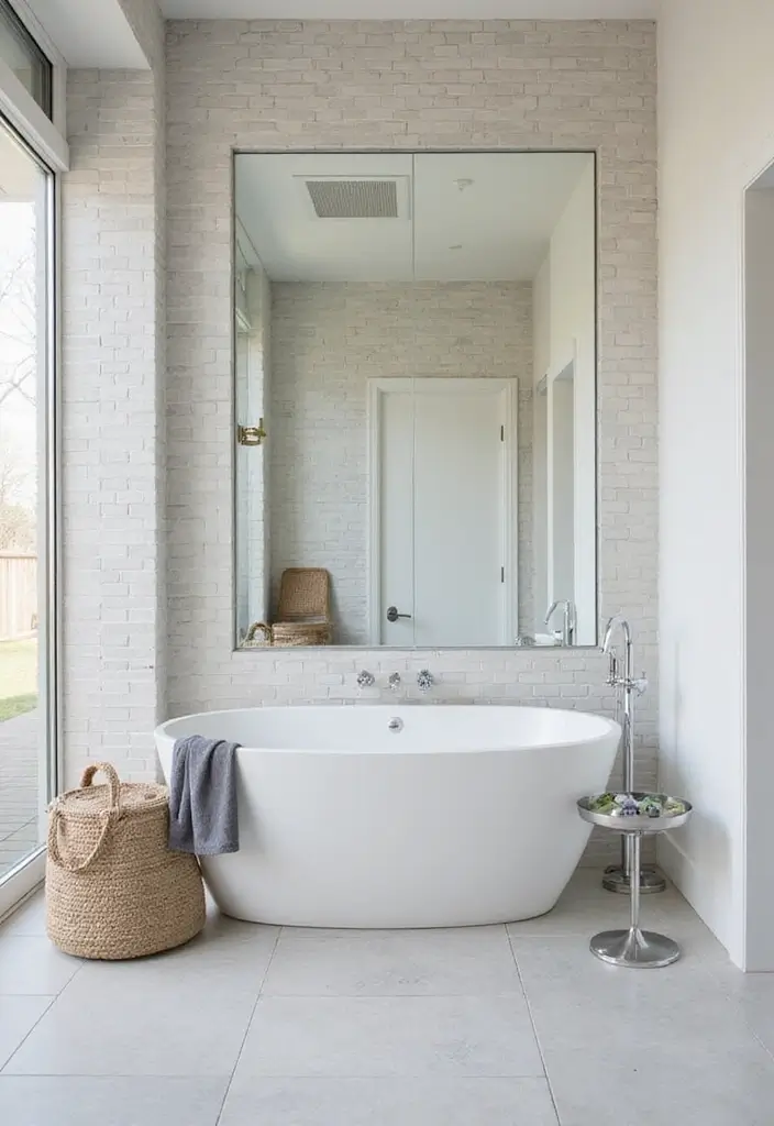 27 Subway Tile Bathroom Wall Designs That Never Go Out of Style - 17. Subway Tiles Behind Mirrors