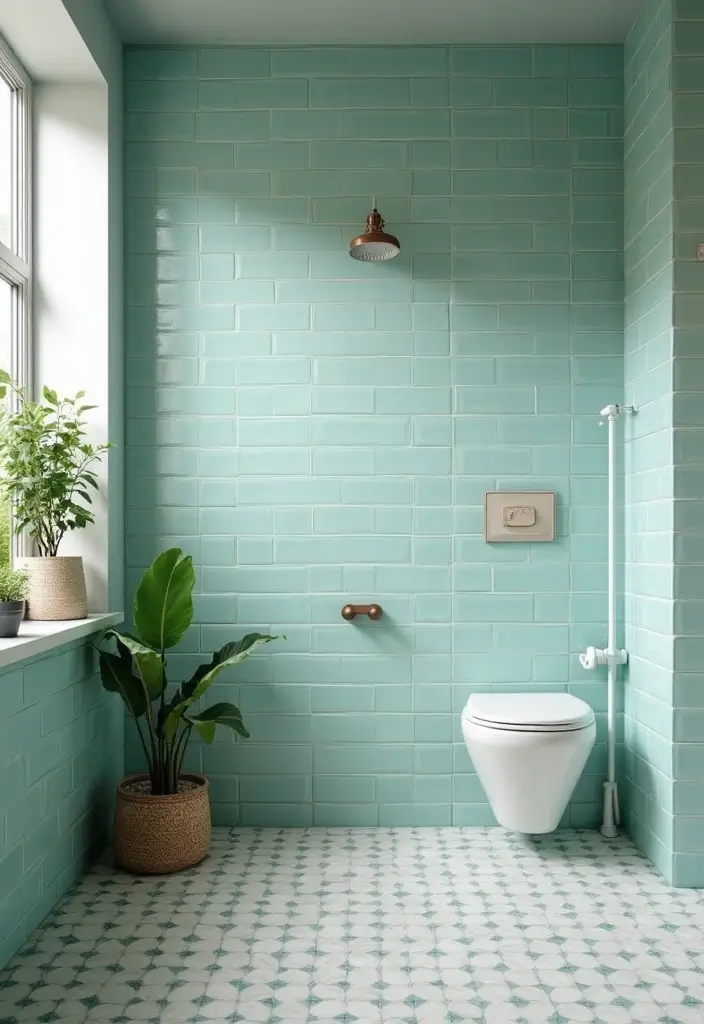 27 Subway Tile Bathroom Wall Designs That Never Go Out of Style - 20. Subway Tiles with Spa-Like Vibes