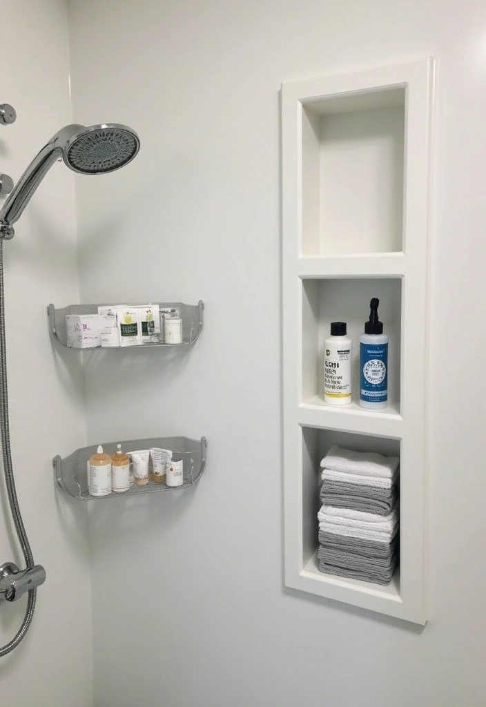 27 Wet Room Bathroom Small Layout Ideas That Work - 12. Organized Shower Essentials