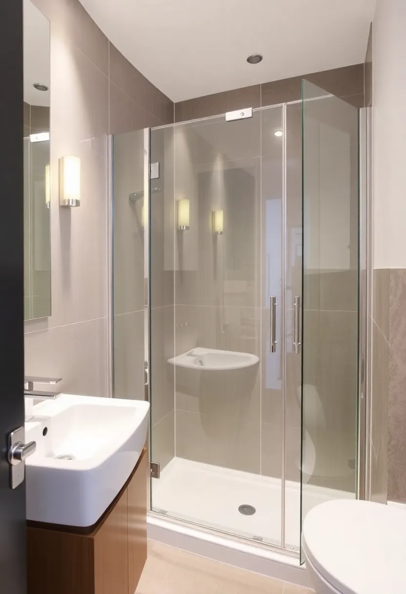 27 Wet Room Bathroom Small Layout Ideas That Work - 25. Sliding Shower Doors