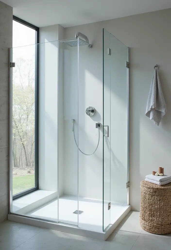 27 Wet Room Bathroom Small Layout Ideas That Work - 3. Glass Partitions for Open Feeling