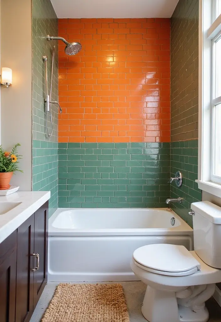 27 Wet Room Bathroom Small Layout Ideas That Work - 7. Bold Accent Walls